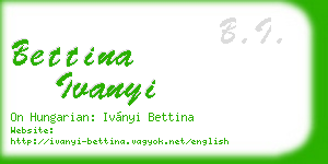 bettina ivanyi business card