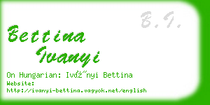 bettina ivanyi business card